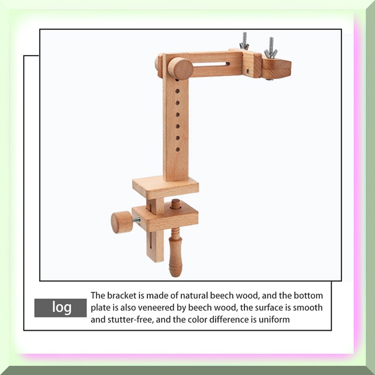 Wood Hoop Holder for Embroidery and Needlework