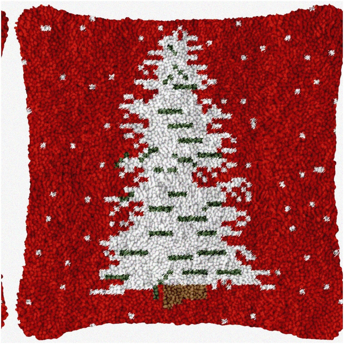 Snowy Bliss Latch Hook Pillow Kit for Home Decor