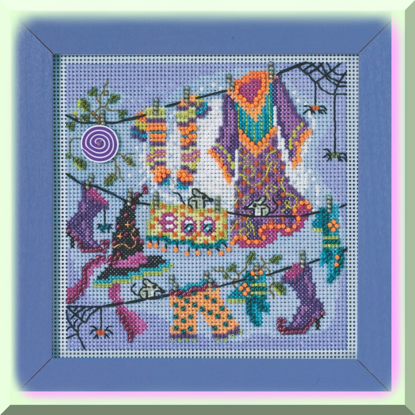 Autumn Beaded Cross Stitch Kit for Wall Art