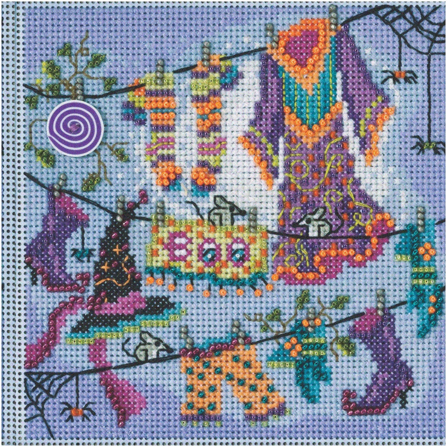 Autumn Beaded Cross Stitch Kit for Wall Art