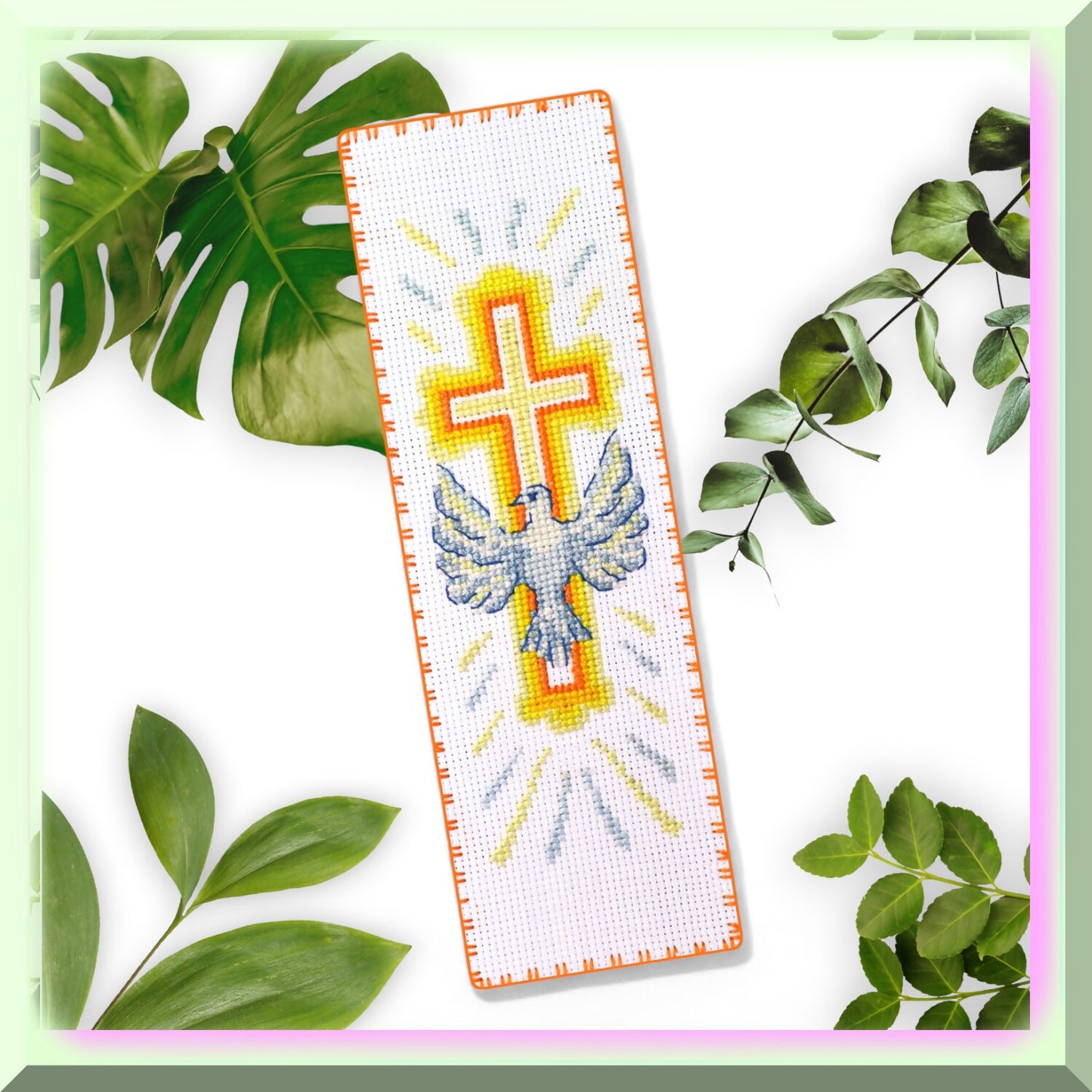Holy Spirit Embroidery Kit for Christian Bookmarks and Gifts