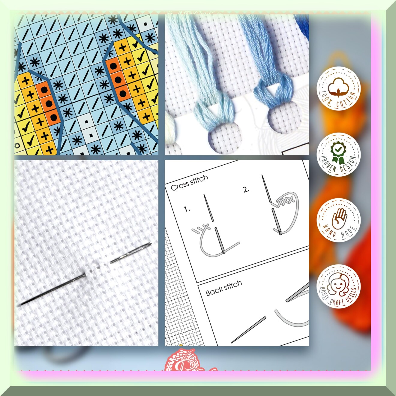 Holy Spirit Embroidery Kit for Christian Bookmarks and Gifts