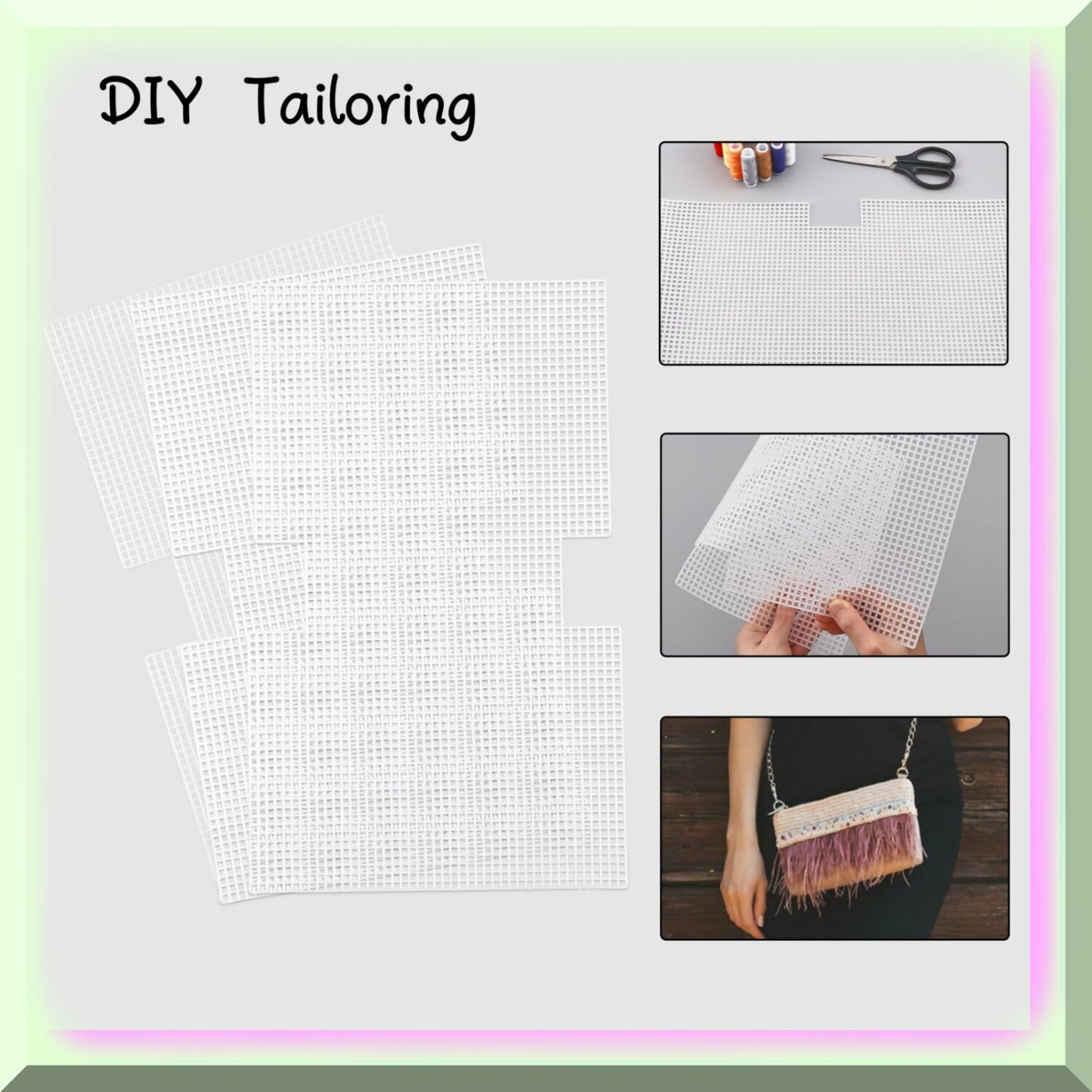 Plastic Canvas Sheets for Bag Making and Craft Projects