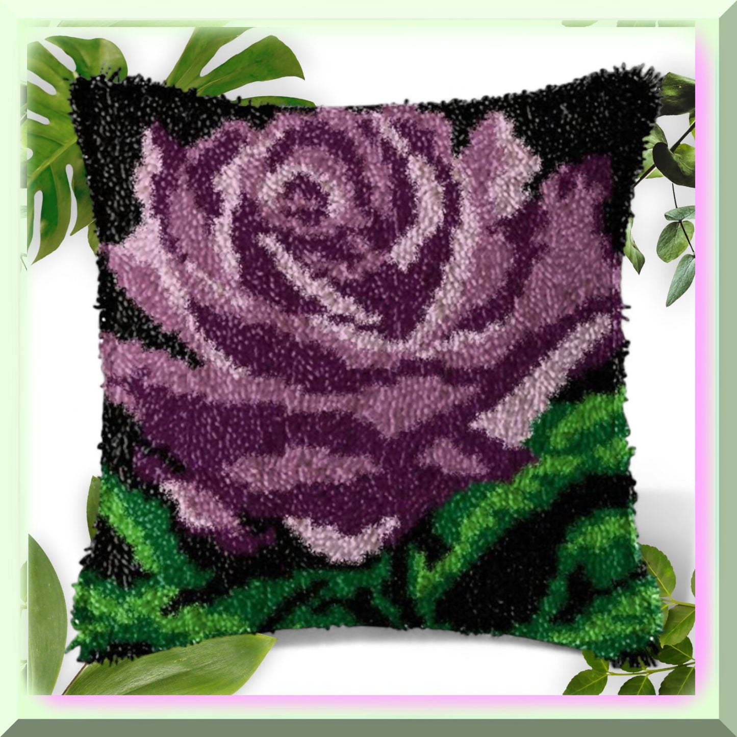Lavender Dreams DIY Latch Hook Kit for Home Decor