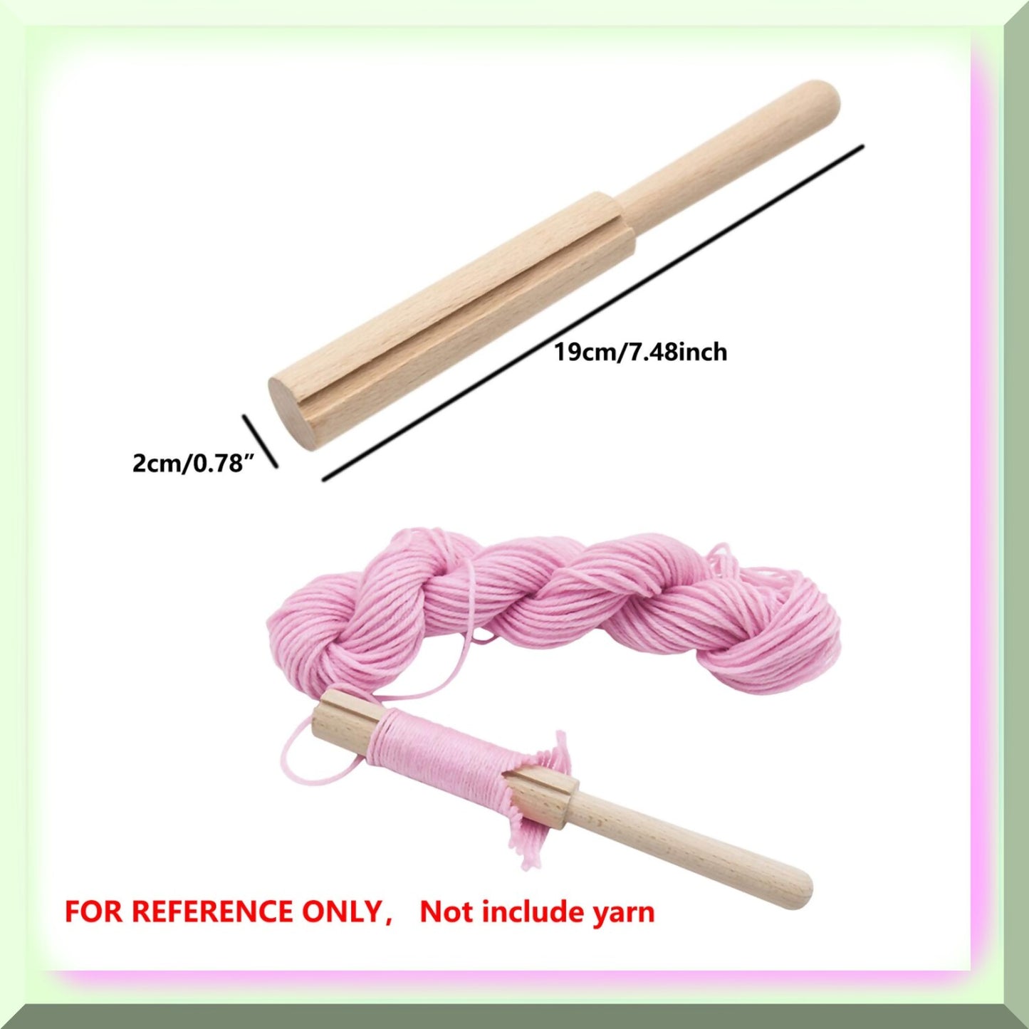 Wood Yarn Cutter for DIY Latch Hook Rug Making