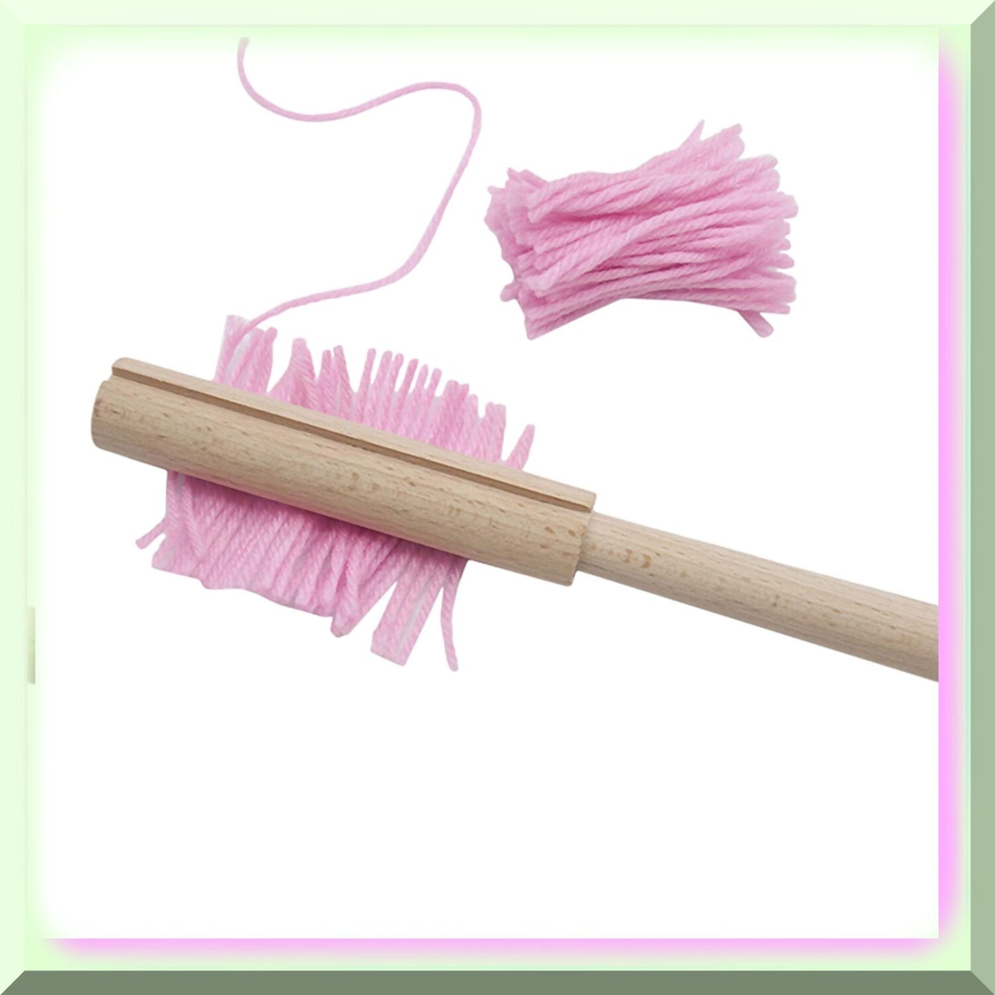 Wood Yarn Cutter for DIY Latch Hook Rug Making