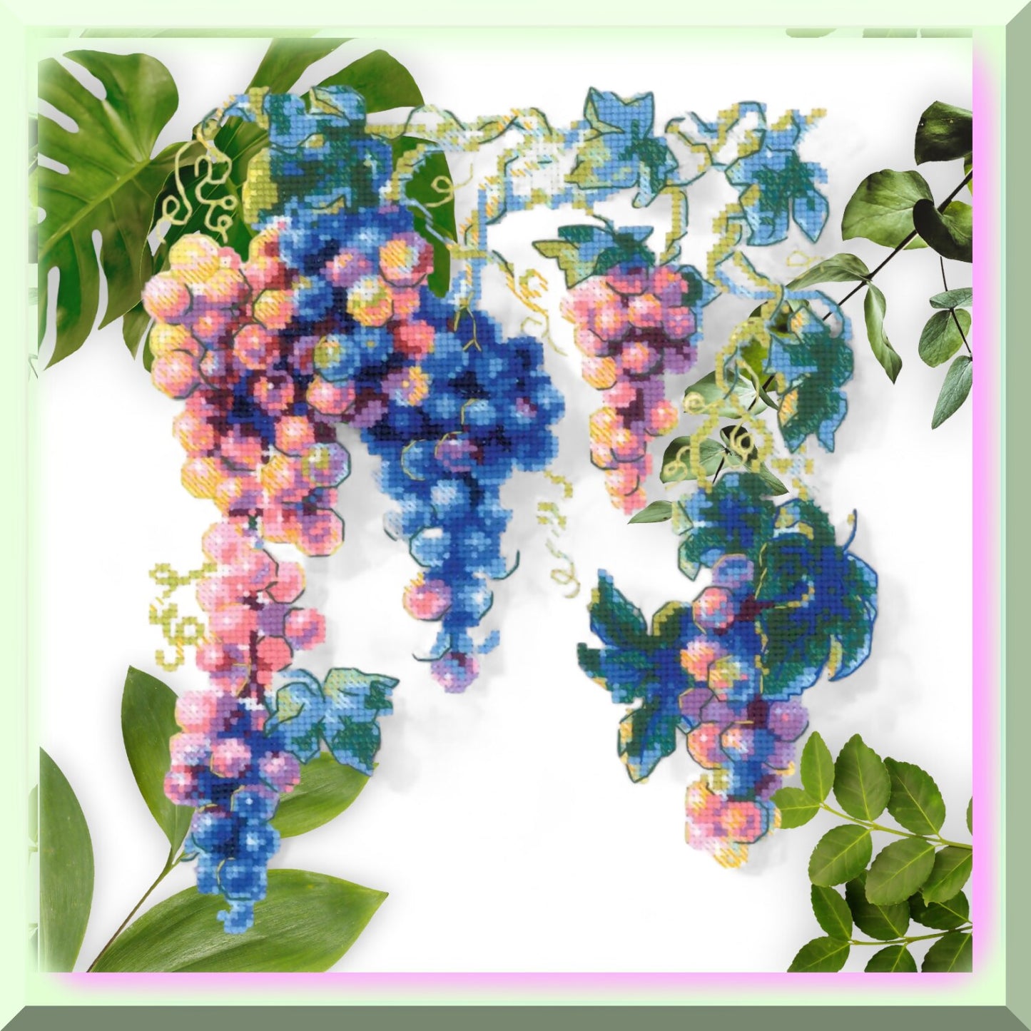 Grapevine Cross Stitch Kit for Creative Embroidery