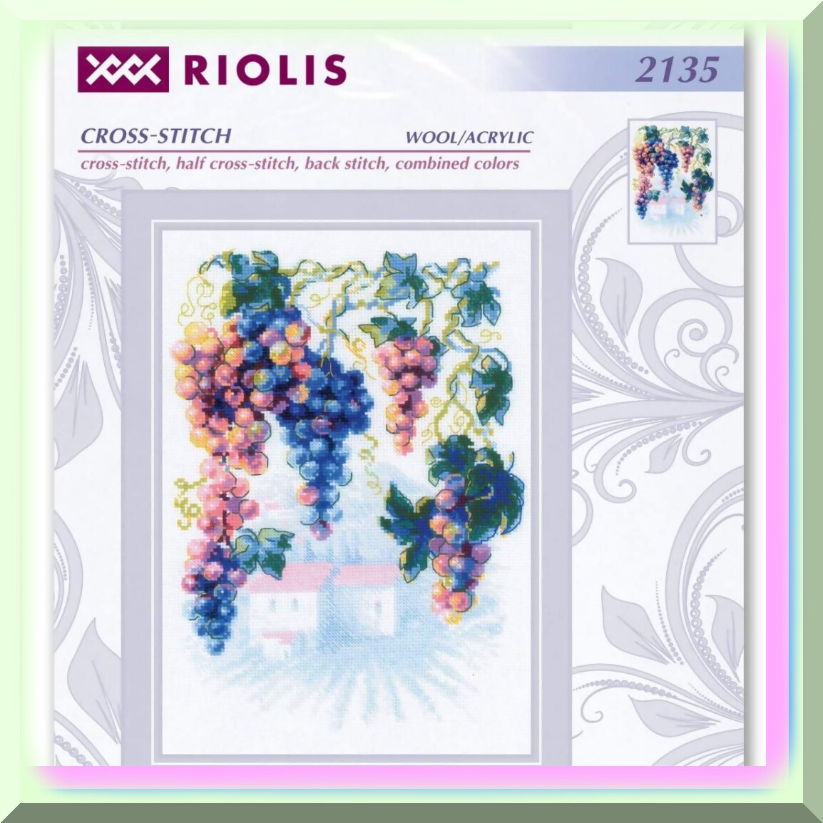Grapevine Cross Stitch Kit for Creative Embroidery