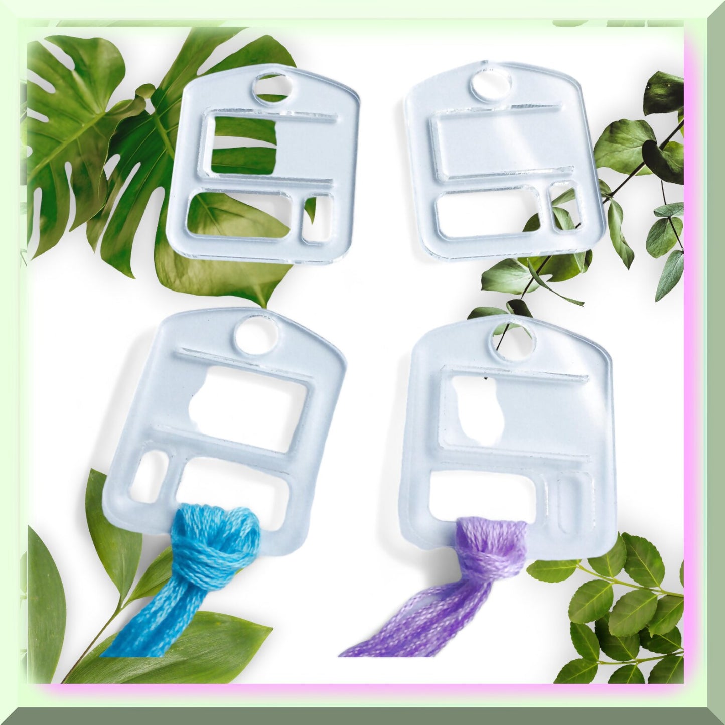 Crystal Clear Floss Gems for Thread Organization