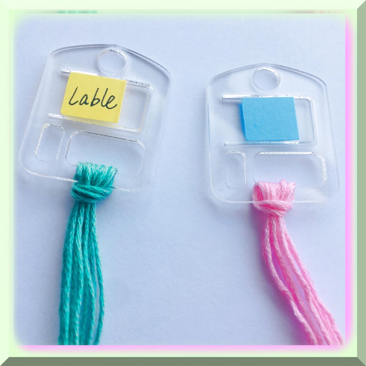 Crystal Clear Floss Gems for Thread Organization