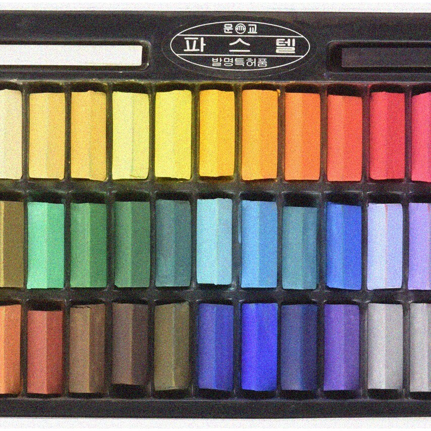 48 Vibrant Square Chalk Pastels Set