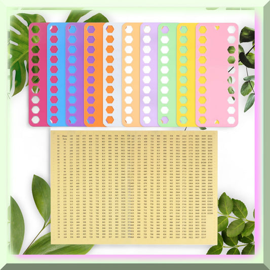 Colorful Embroidery Floss Organizer with 10 Cards and 20 Slots
