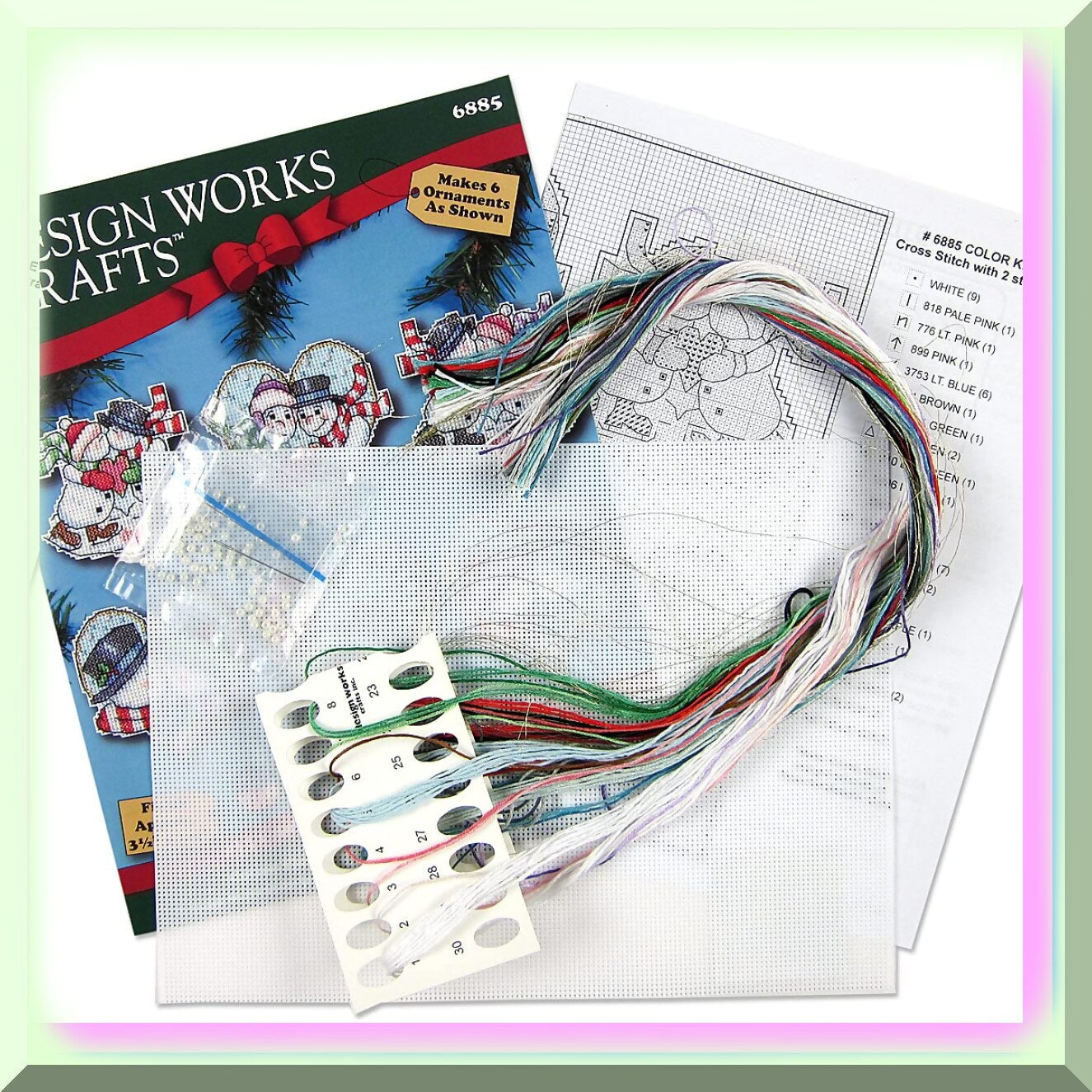 Counted Cross Stitch Ornament Kit for Snow Couple
