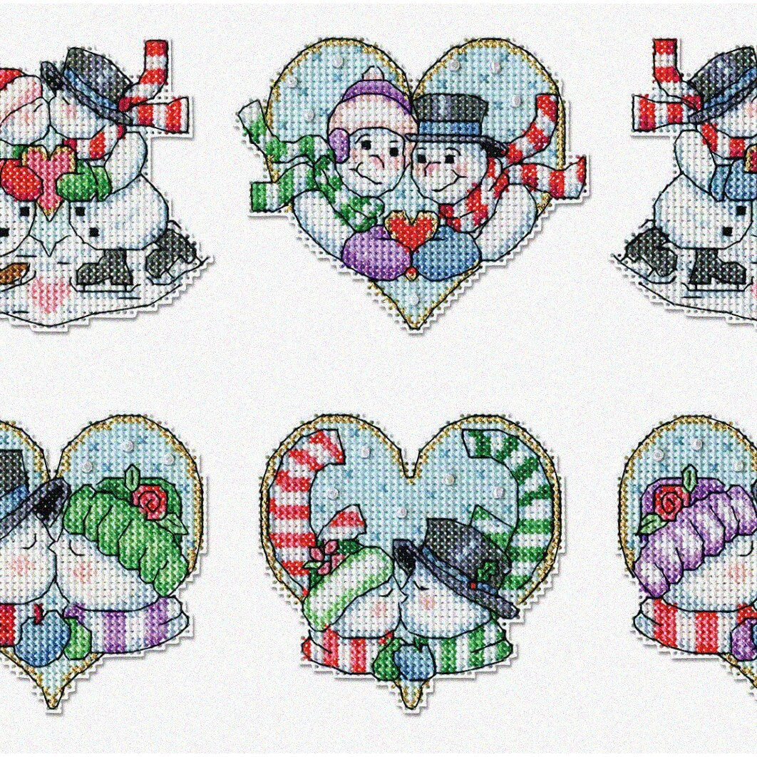 Counted Cross Stitch Ornament Kit for Snow Couple