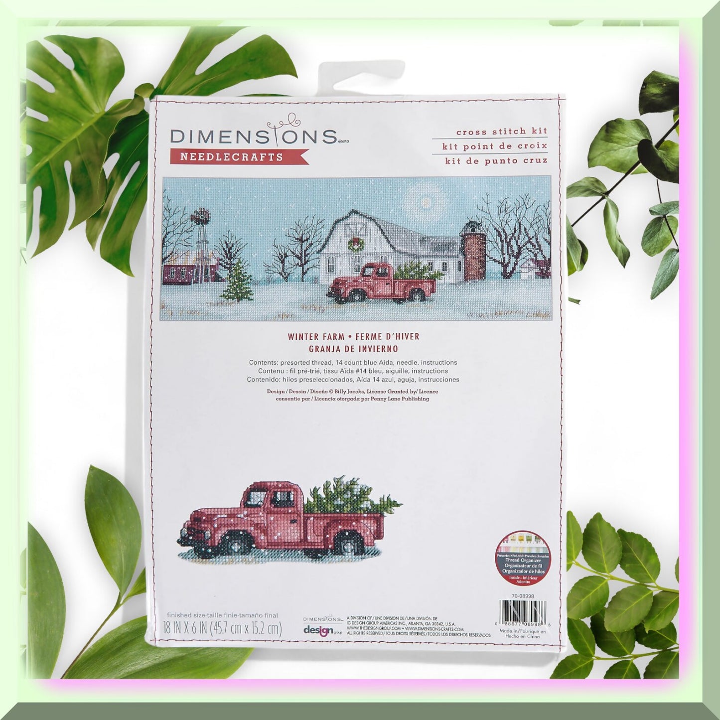 Winter Farm Cross Stitch Kit for Countryside Scene