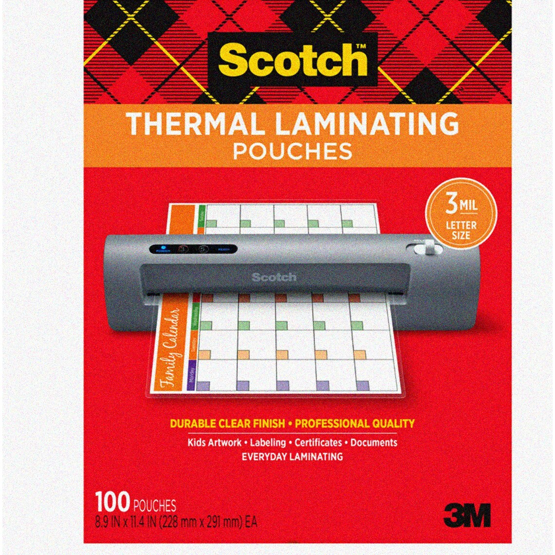 ClearShield Letter Size Thermal Laminating Pouches 100 Pack
