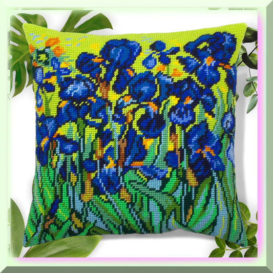 Van Gogh Irises Needlepoint Kit for Home Decor