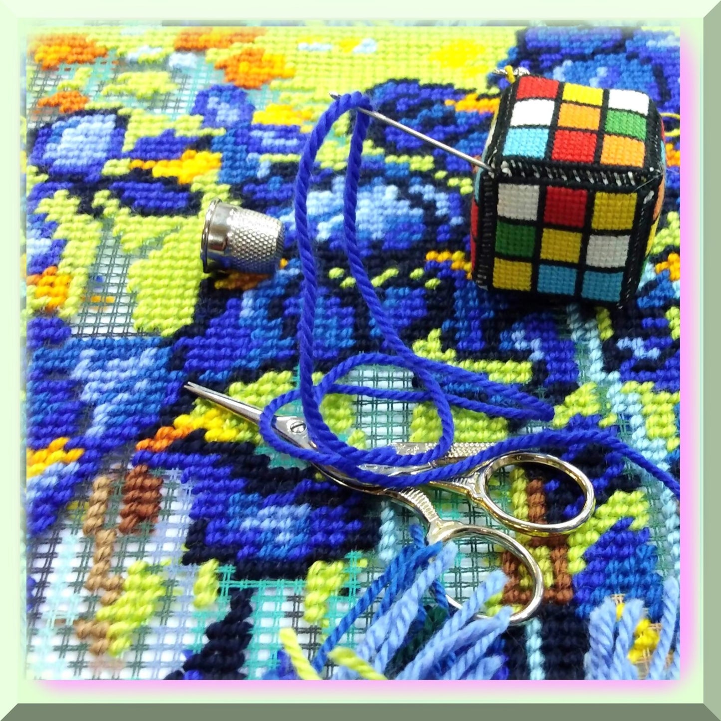 Van Gogh Irises Needlepoint Kit for Home Decor