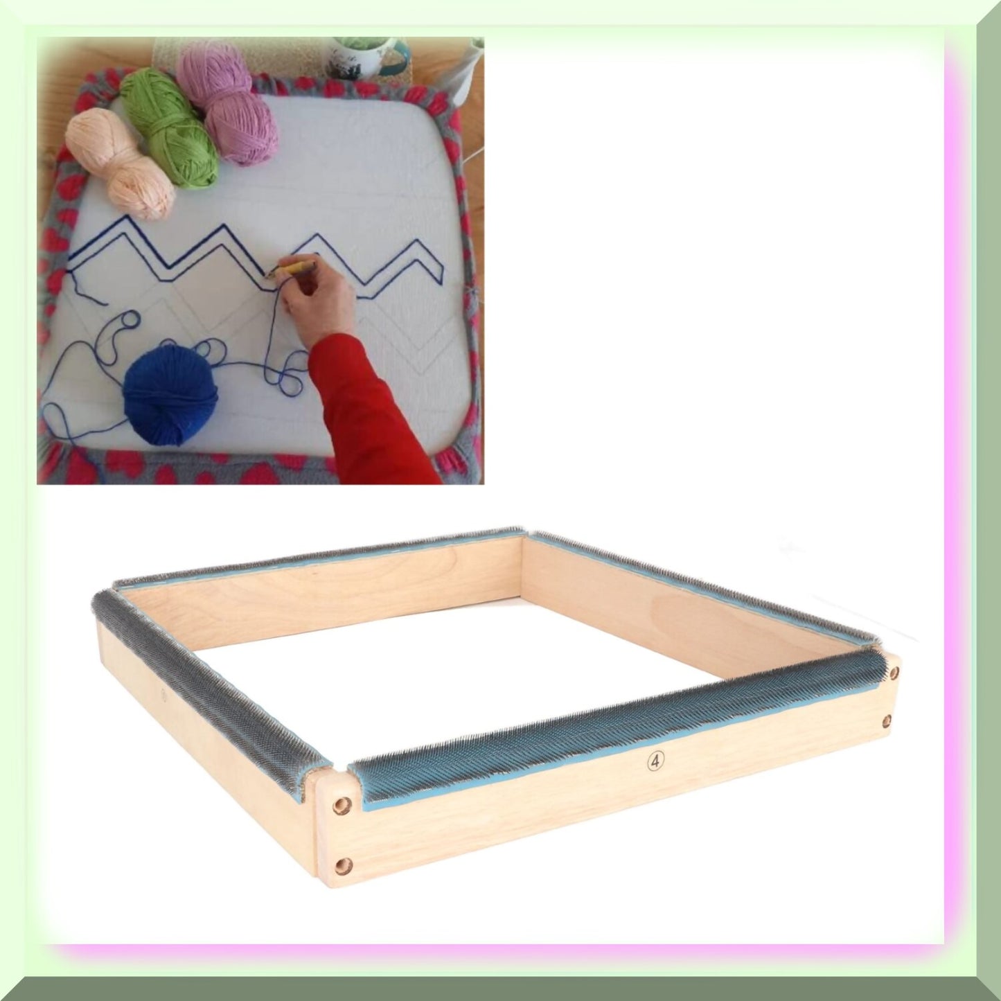 Square Embroidery Frame for Seamless Sewing and Quilting