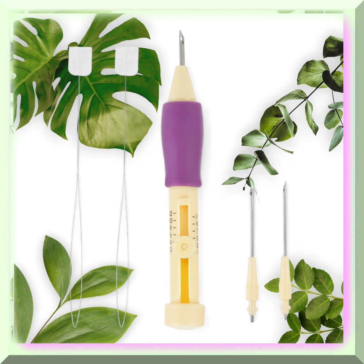 DIY Embroidery Kit with Multifunction Needles and Gradient Pen