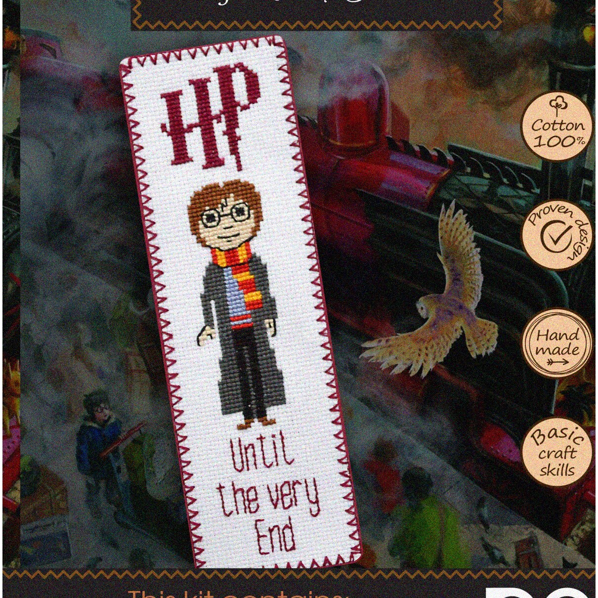 Cross Stitch Bookmark Kit for Literary Fans