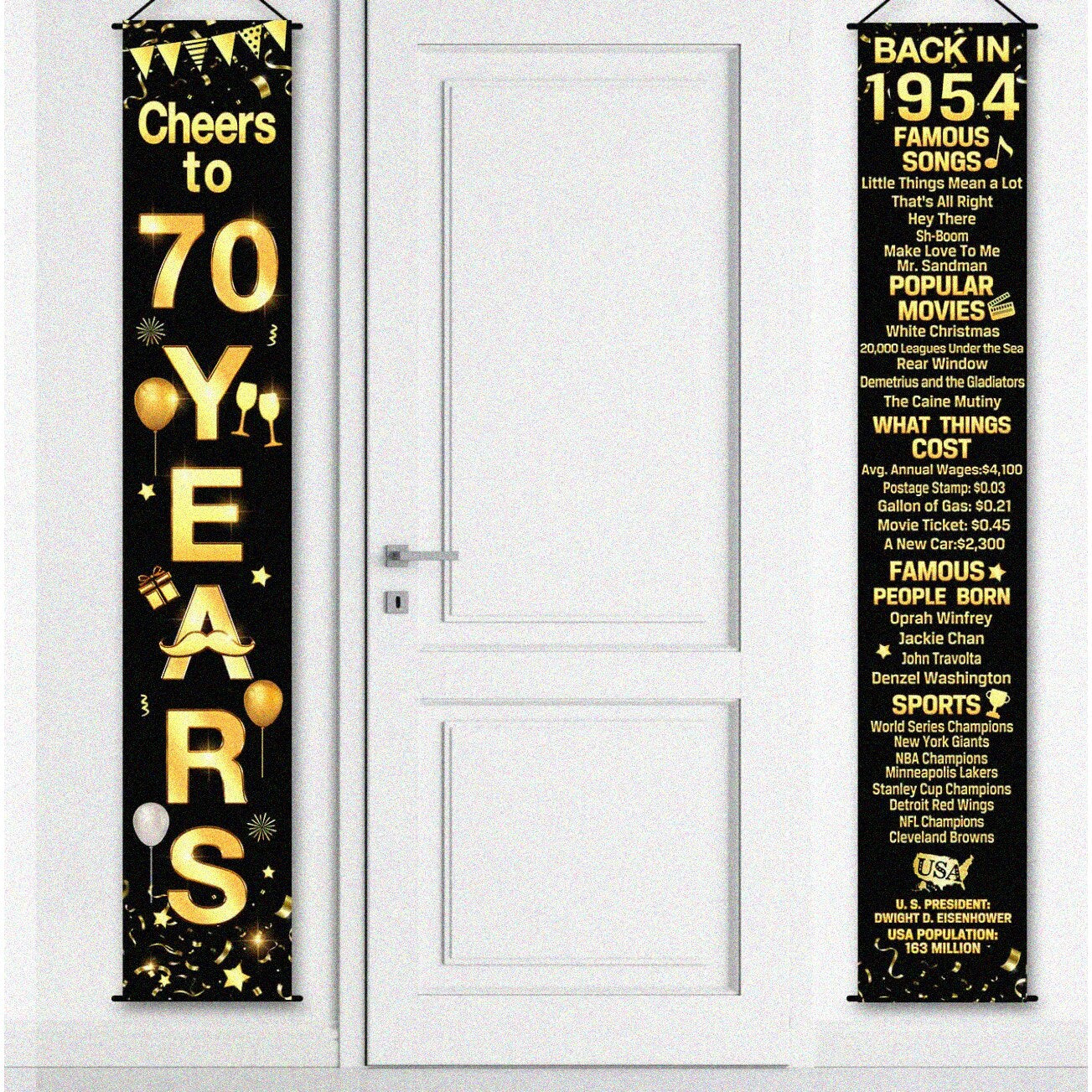 Vintage 70th Birthday Banner and Décor Set