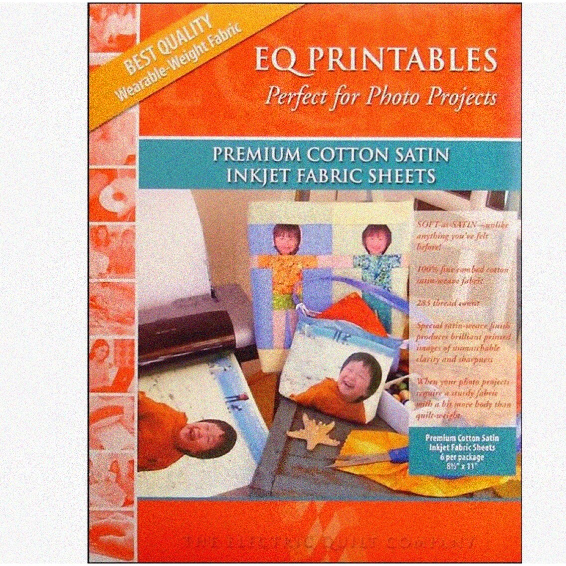 Printable Inkjet Cotton Sheets 8.5" x 11" 6 Pack