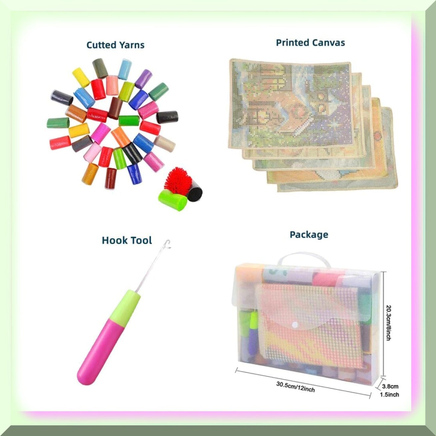 DIY Pouch Latch Hook Kit for Home Decor and Gifts