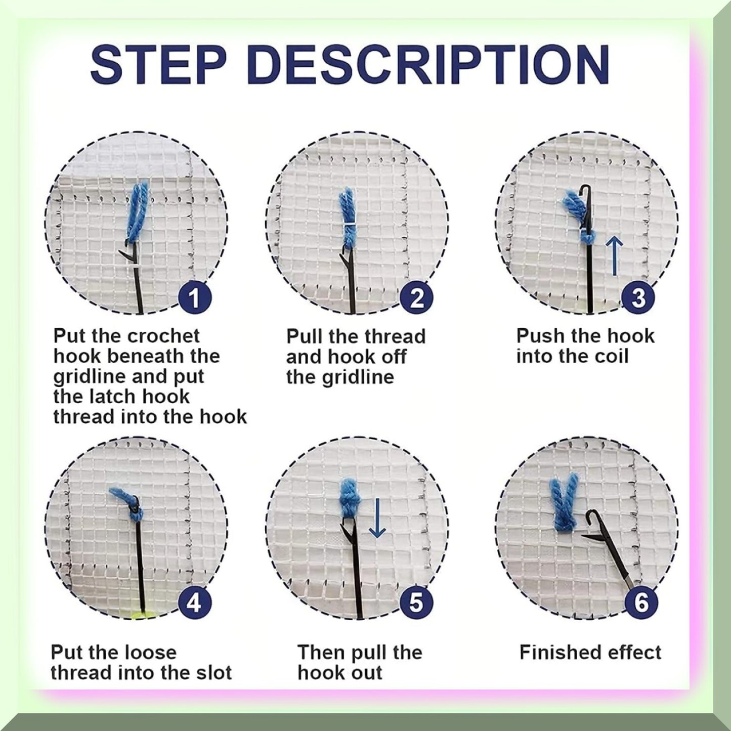 DIY Pouch Latch Hook Kit for Home Decor and Gifts