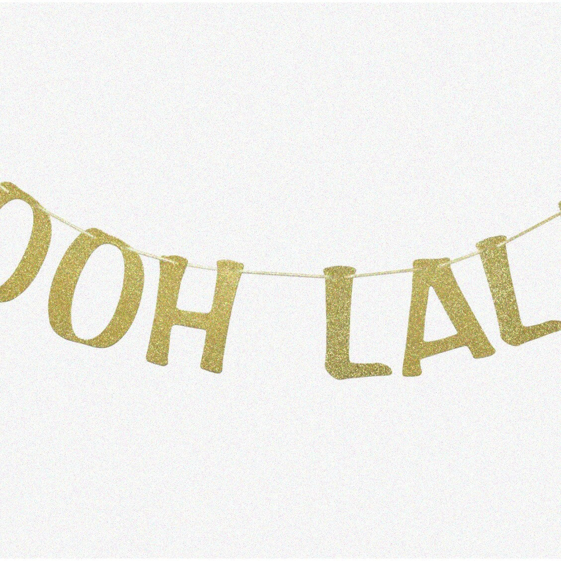 Parisian Glam Celebration Kit with Gold Glitter Banner and Photo Props