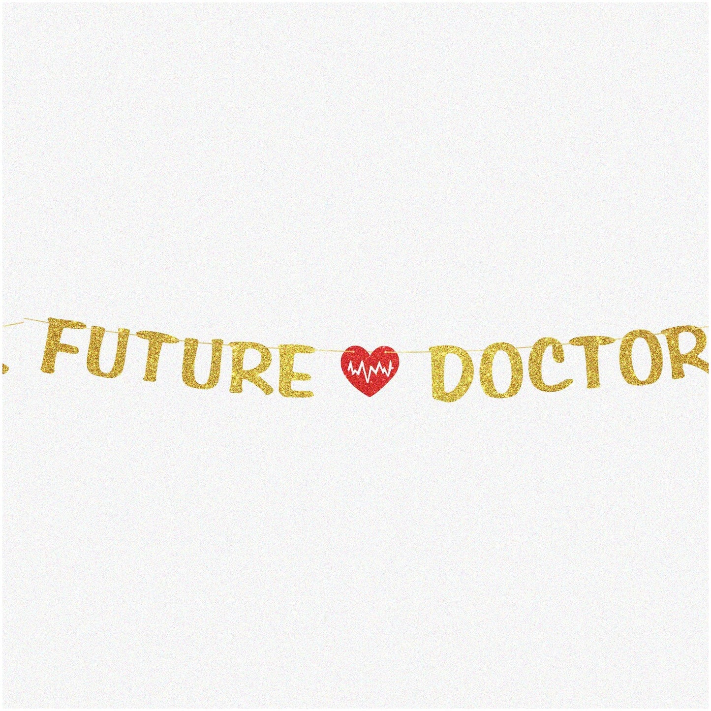 Graduation Party Banner with Glittery Medical Theme