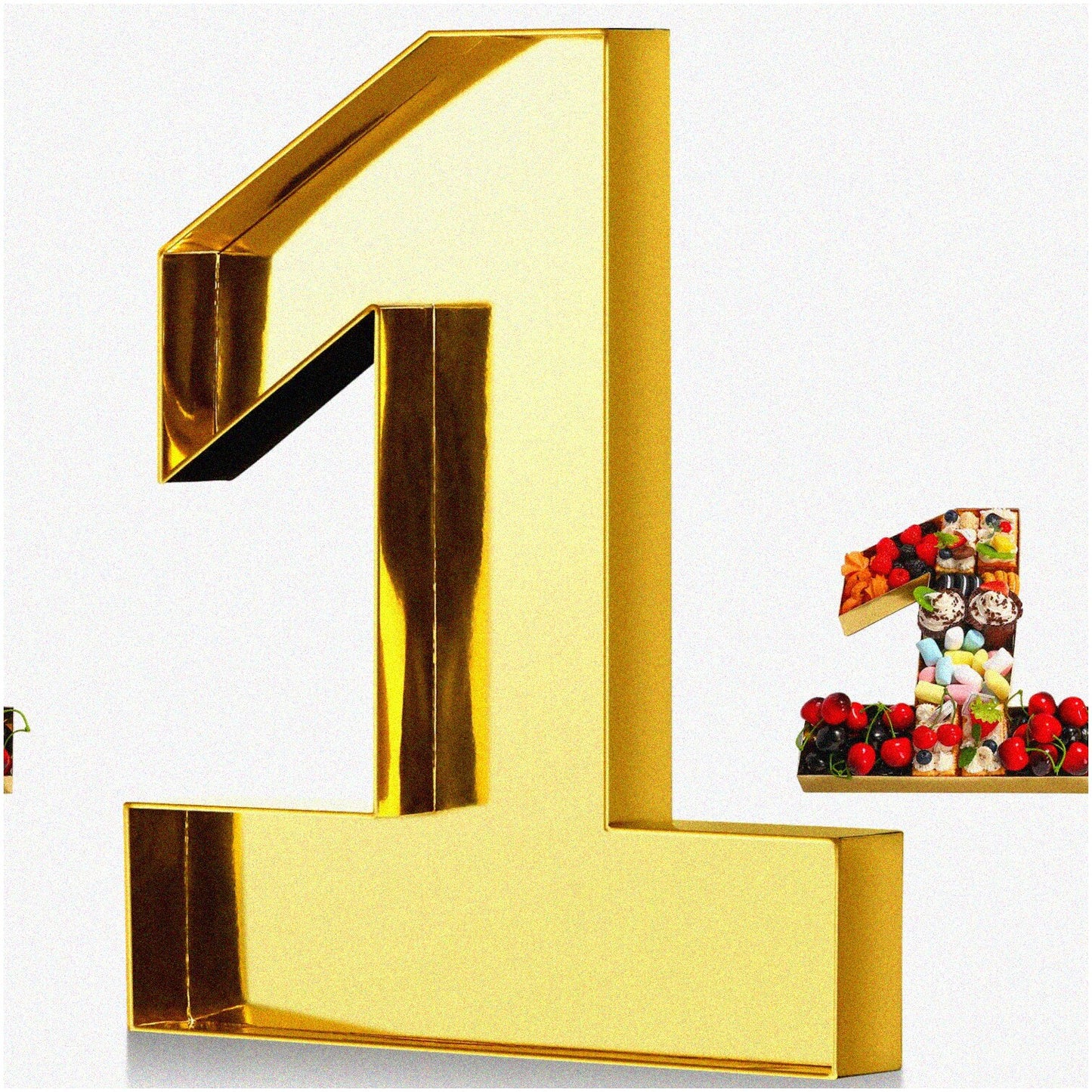 Gourmet Gold Number Cardboard Box 13.7"