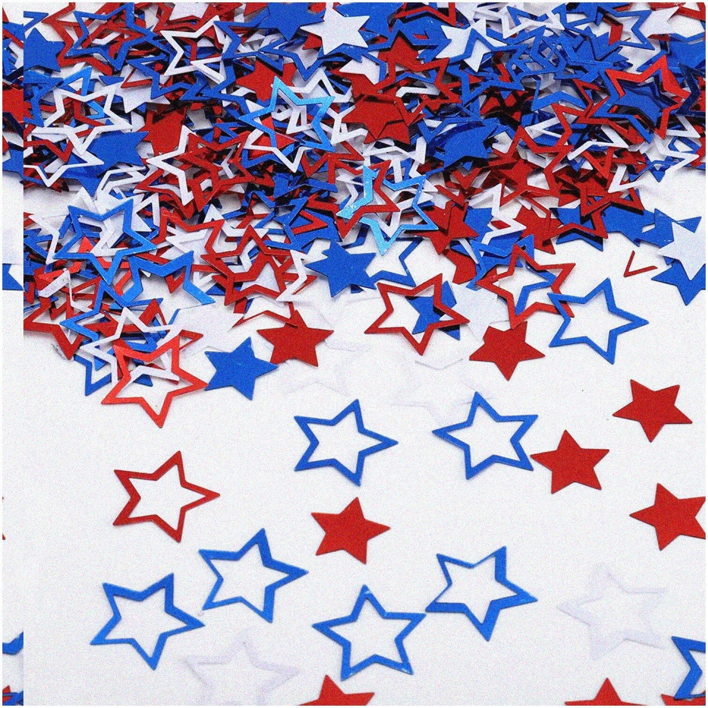 Patriotic Starburst Table Confetti 1.5oz Red White Blue