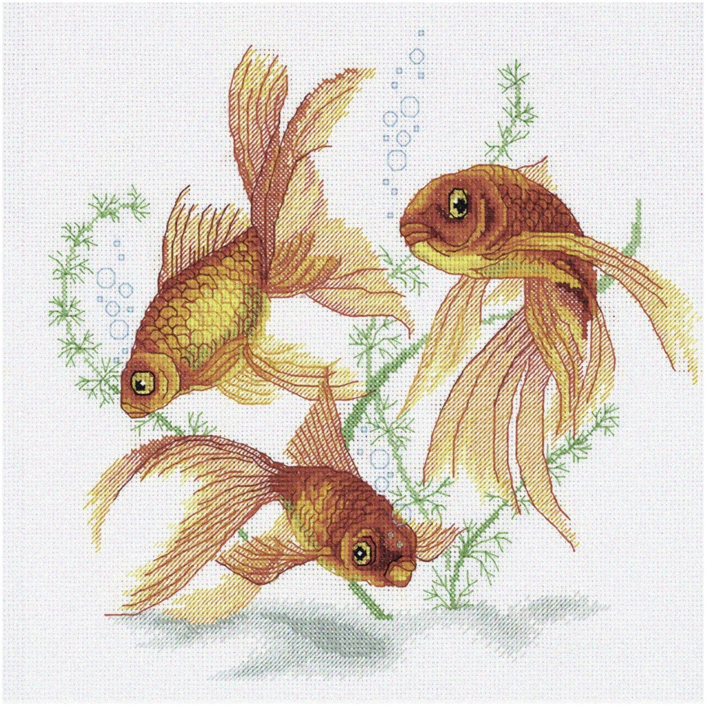 Goldfish Cross Stitch Kit for Beginners and Experts