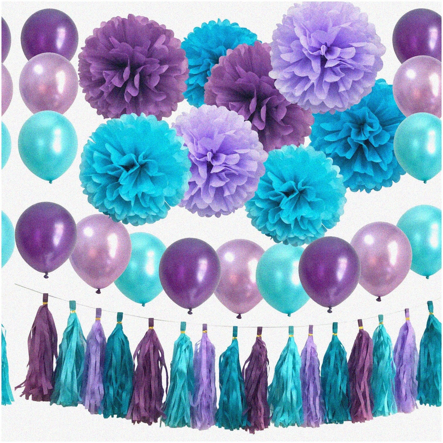Vibrant Violet Aqua Celebration Kit for Parties