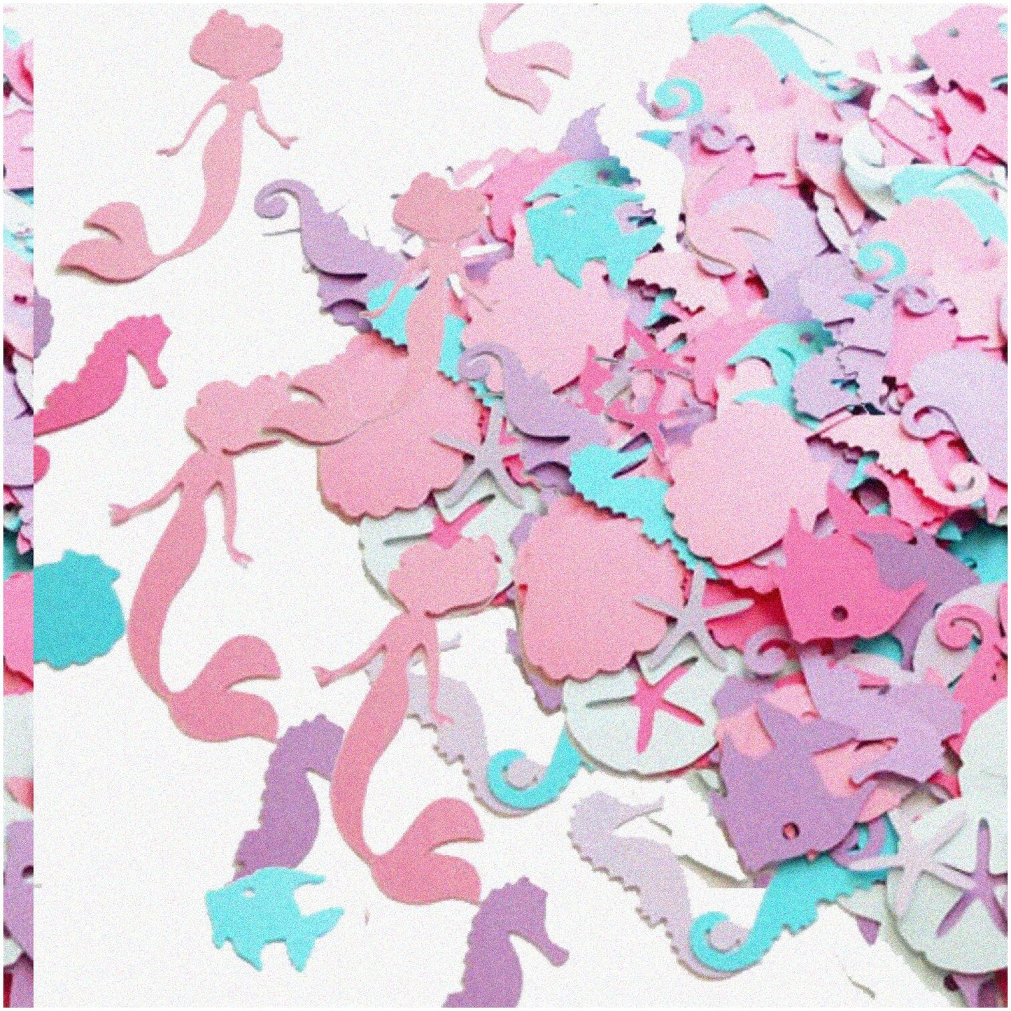 Mermaid Magic Sea Animal Confetti Pink Purple