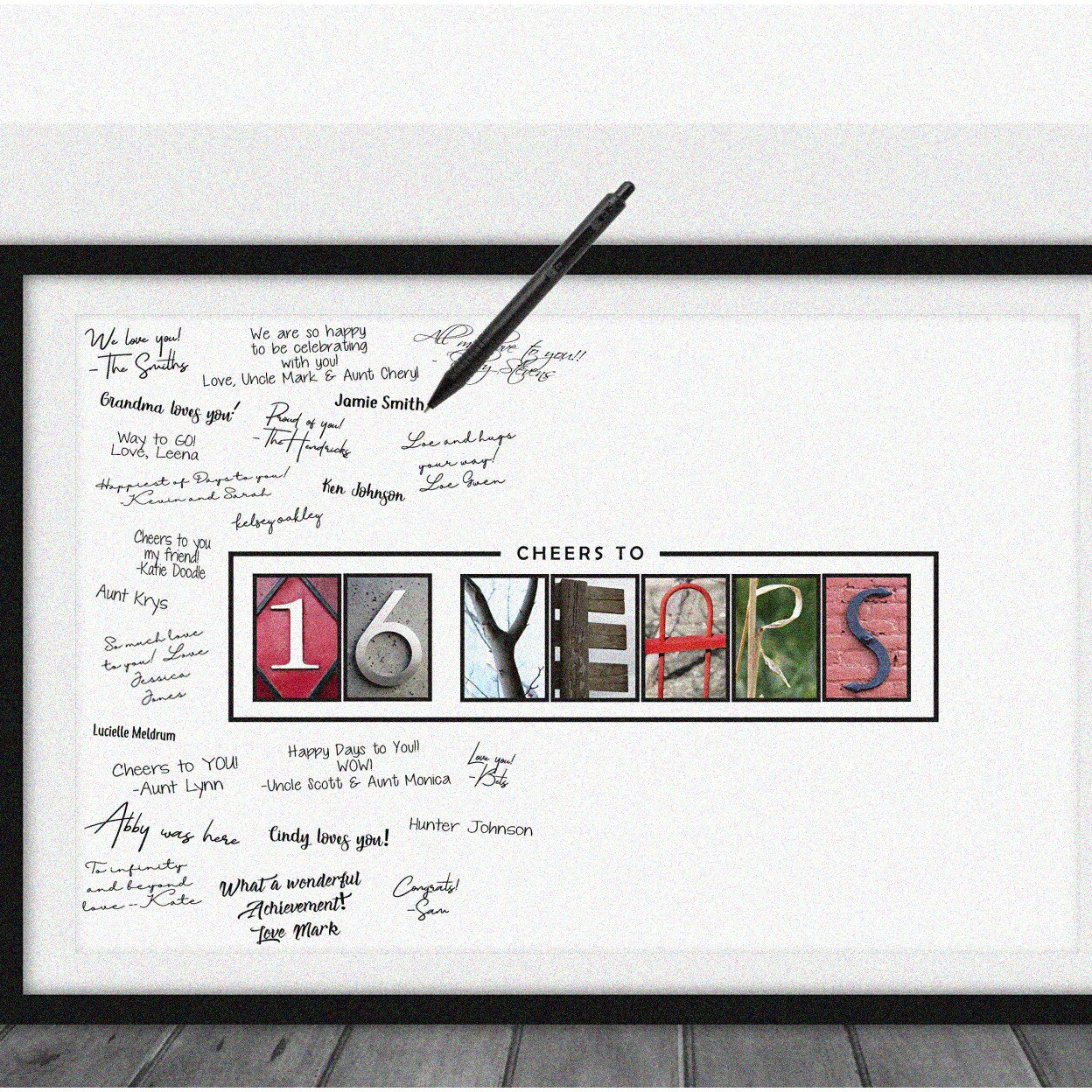 16th Birthday Celebration Kit with Wall Art Poster