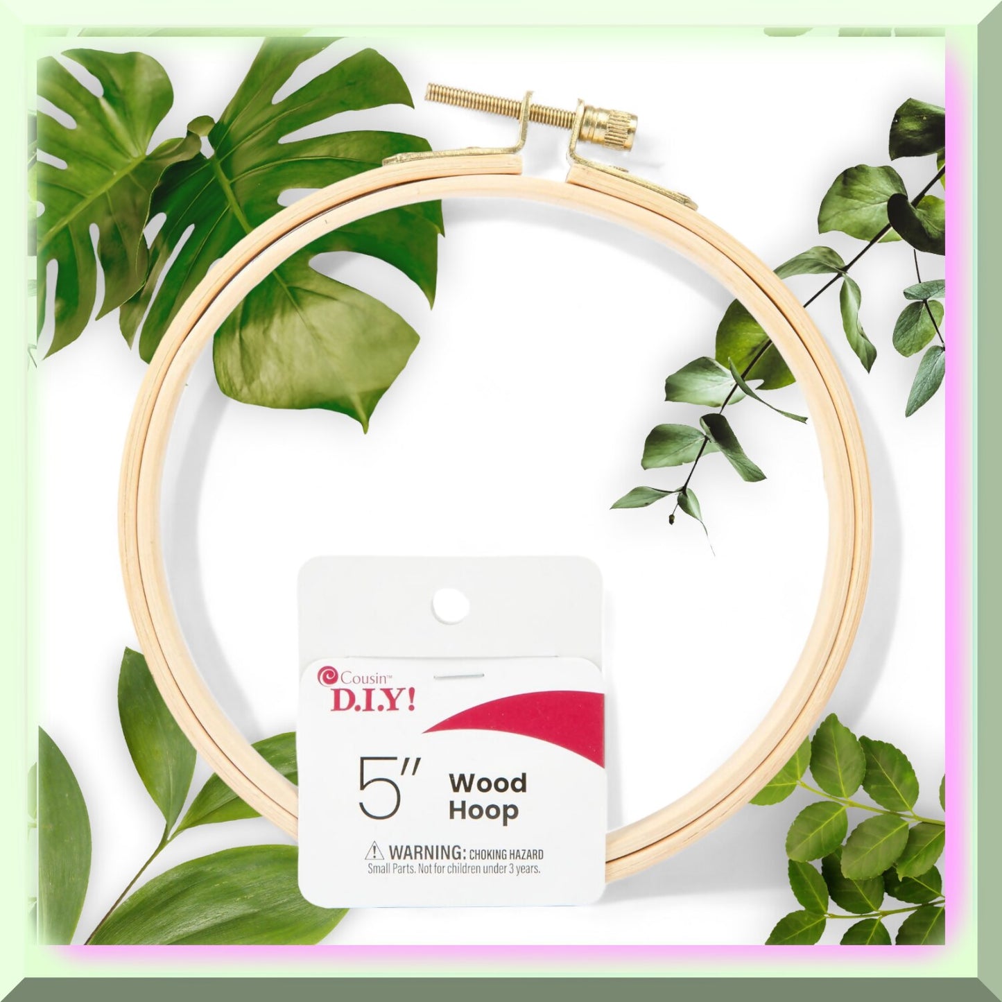 5-Inch Wooden Embroidery Hoop Kit for Needlecraft and Quilting