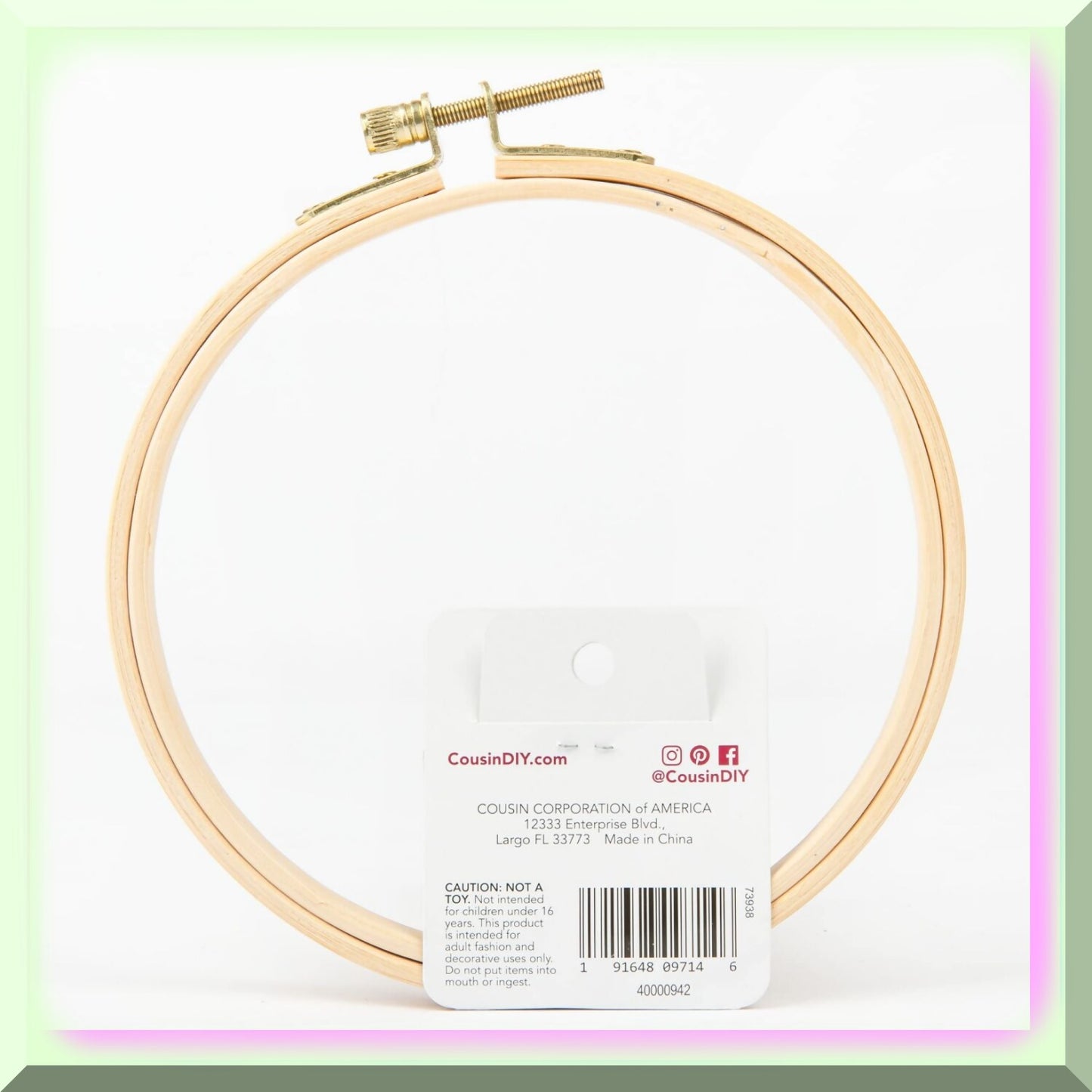 5-Inch Wooden Embroidery Hoop Kit for Needlecraft and Quilting