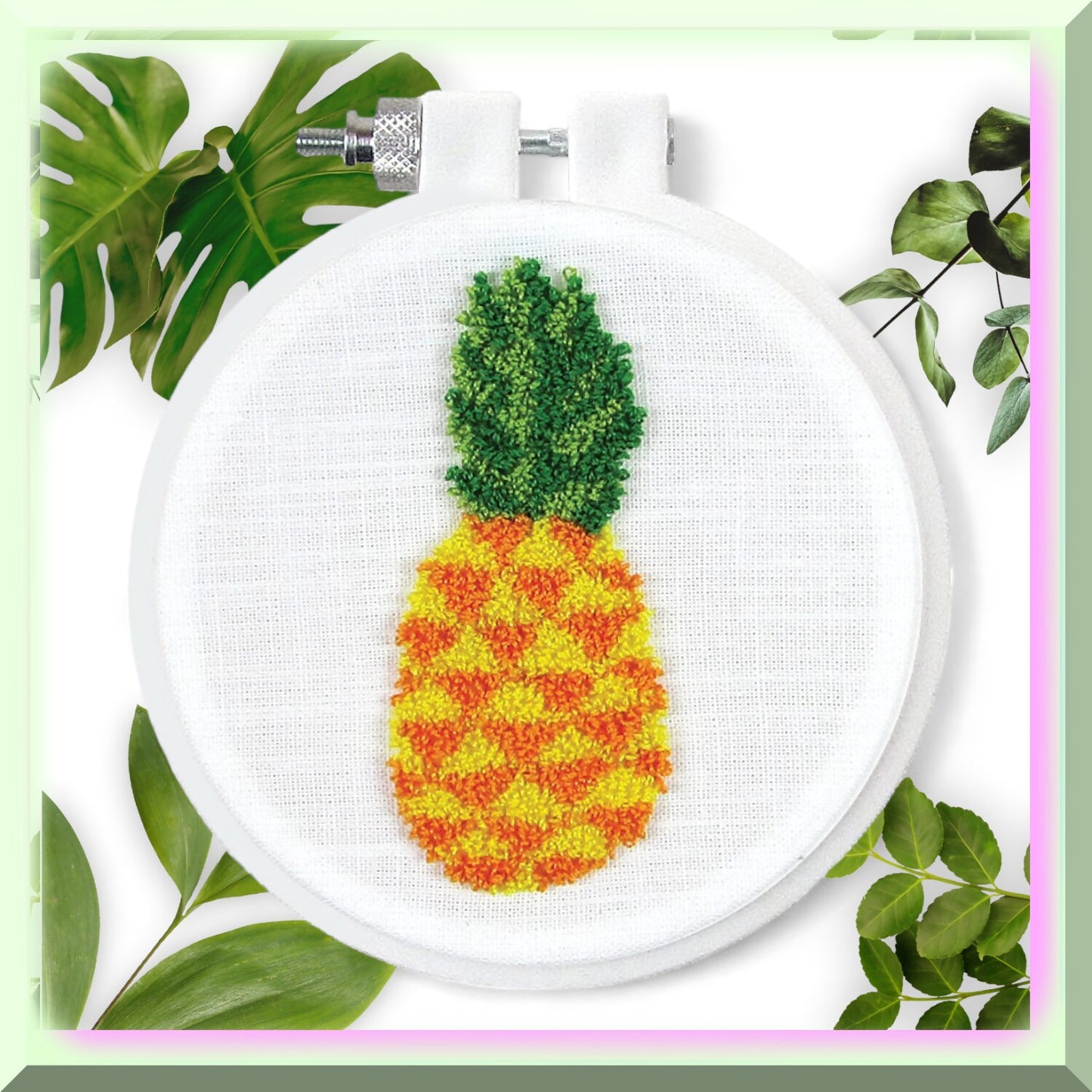 Tropical Twist Embroidery Kit for Creative Textile Art