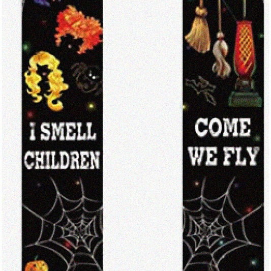 Girl Broom Porch Sign Set of 2 Polyester Flags 11.8x70.9 Inches