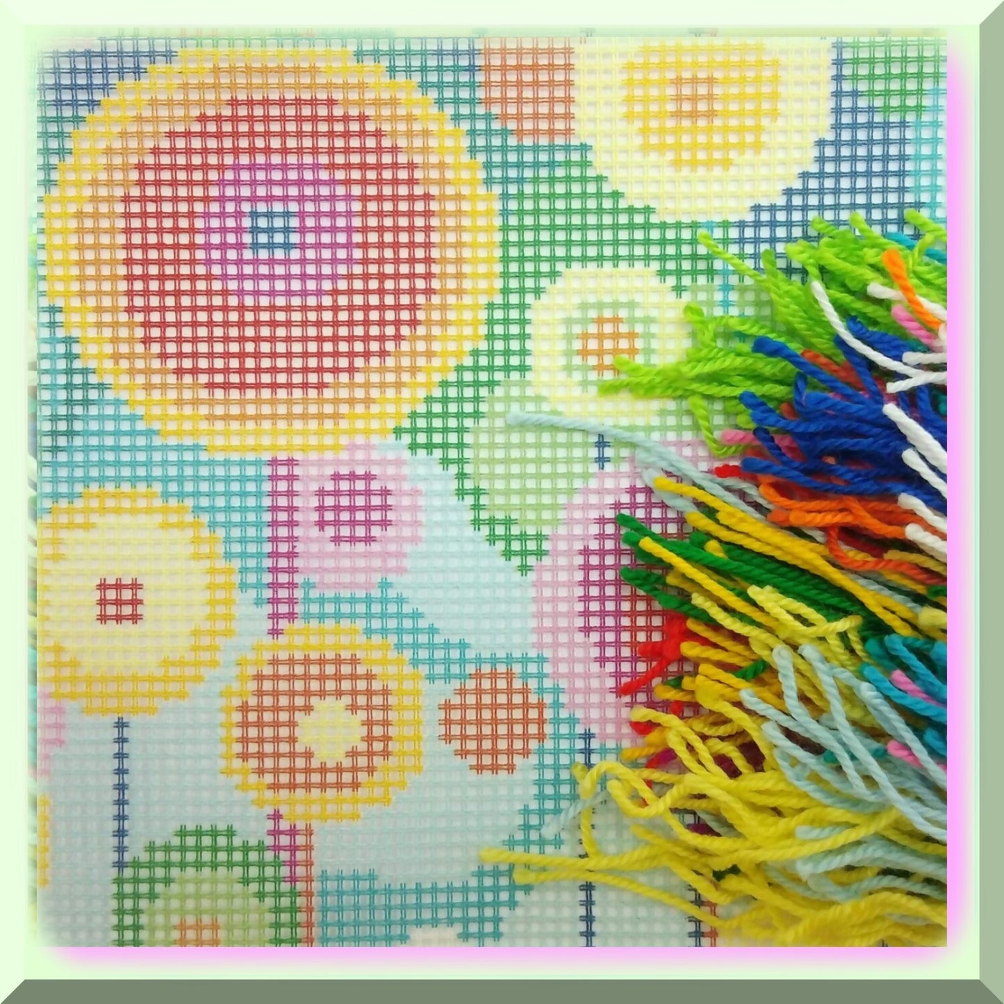 Dandelion Needlepoint Pillow Kit for Home Decor