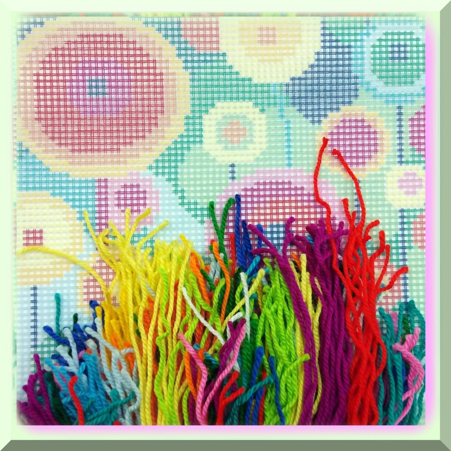 Dandelion Needlepoint Pillow Kit for Home Decor