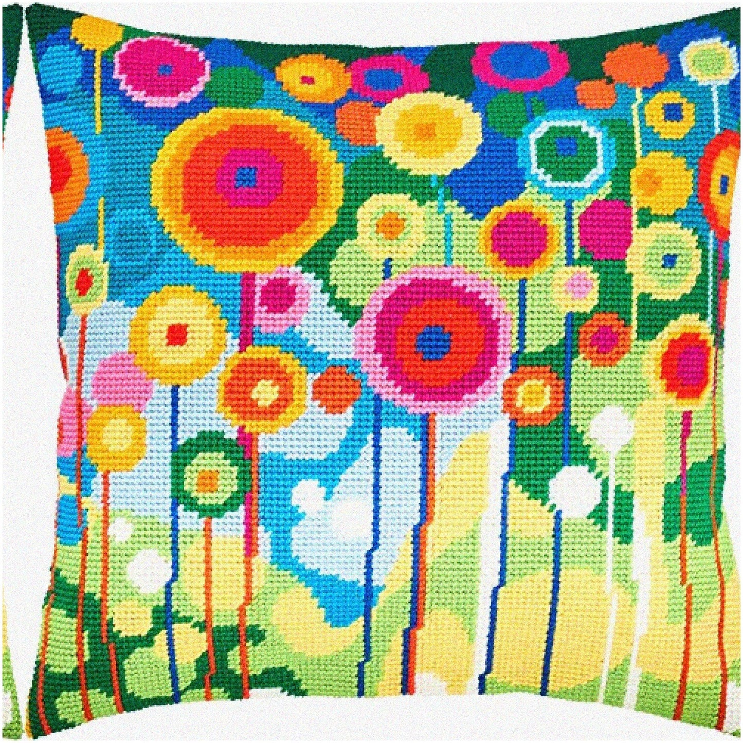 Dandelion Needlepoint Pillow Kit for Home Decor