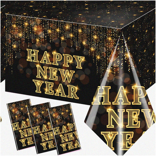 Golden Dot 3pcs Disposable Waterproof Tablecloth Set 70in