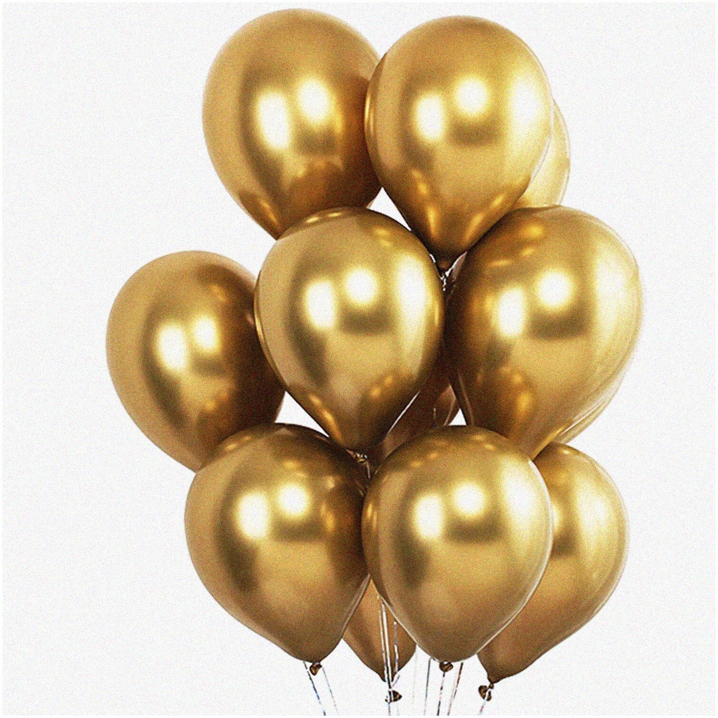 50PCS Gold 5" Metallic Latex Helium Balloons