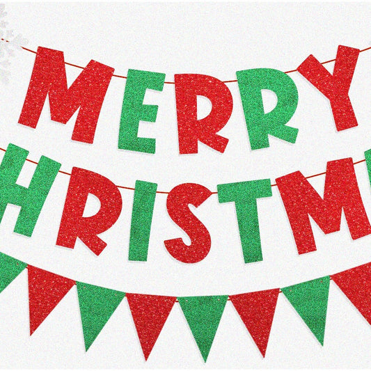 Love Celebration Sparkle Banner Rose Gold Glitter