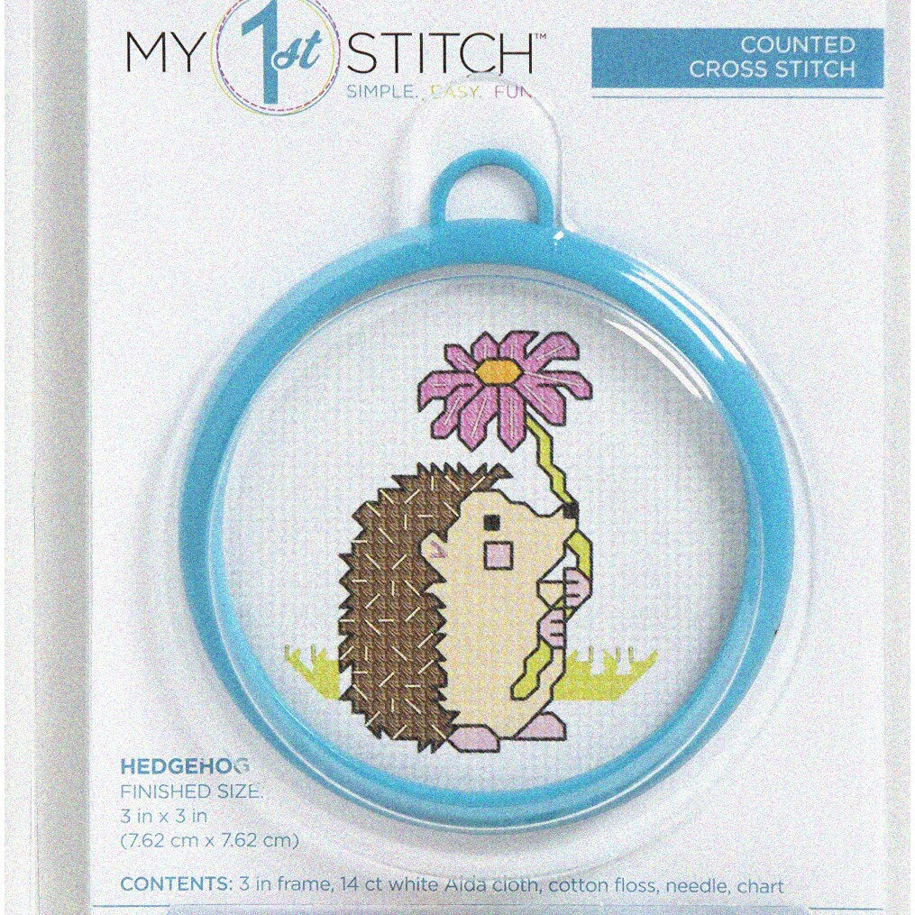 Adorable Cross Stitch Kit for Beginners with Hedgehog Design