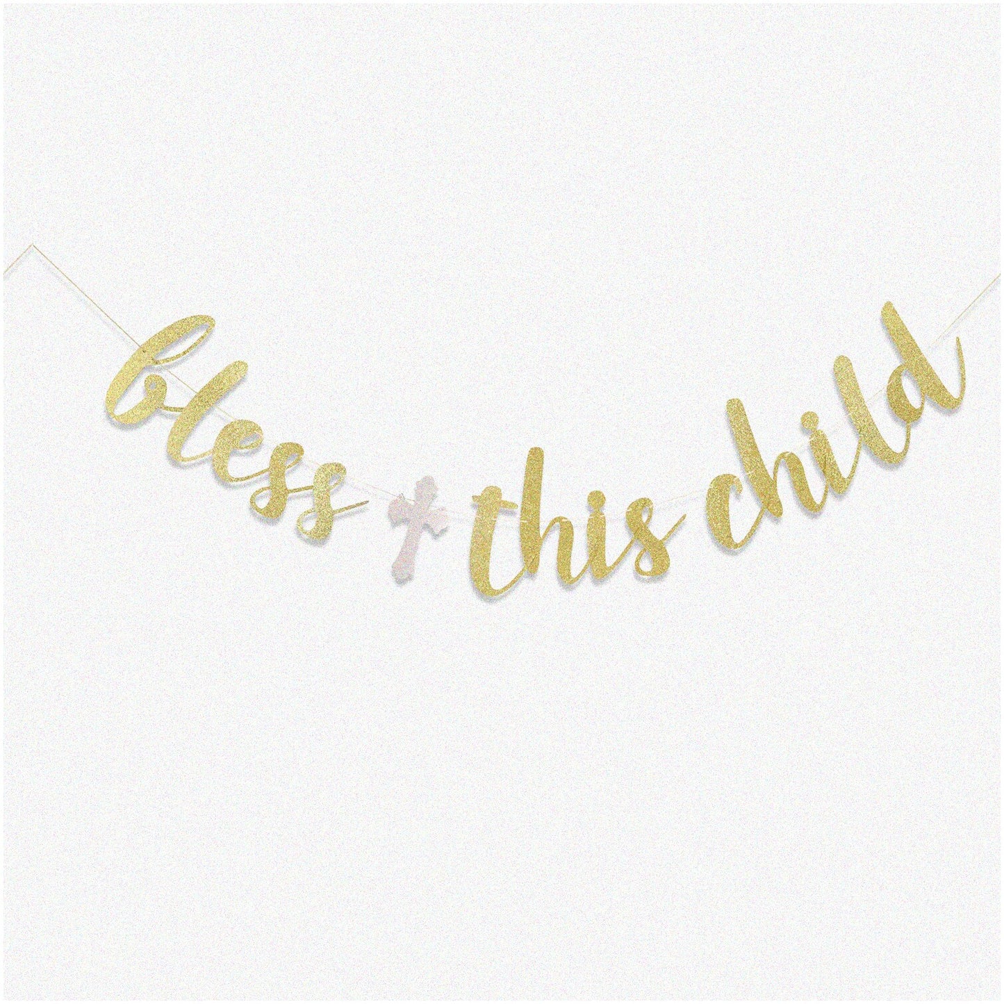 Golden Blessings Celebration Kit Banner and Toppers