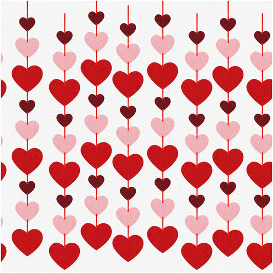 8 Pack Valentine's Day Felt Heart Hanging String Garlands